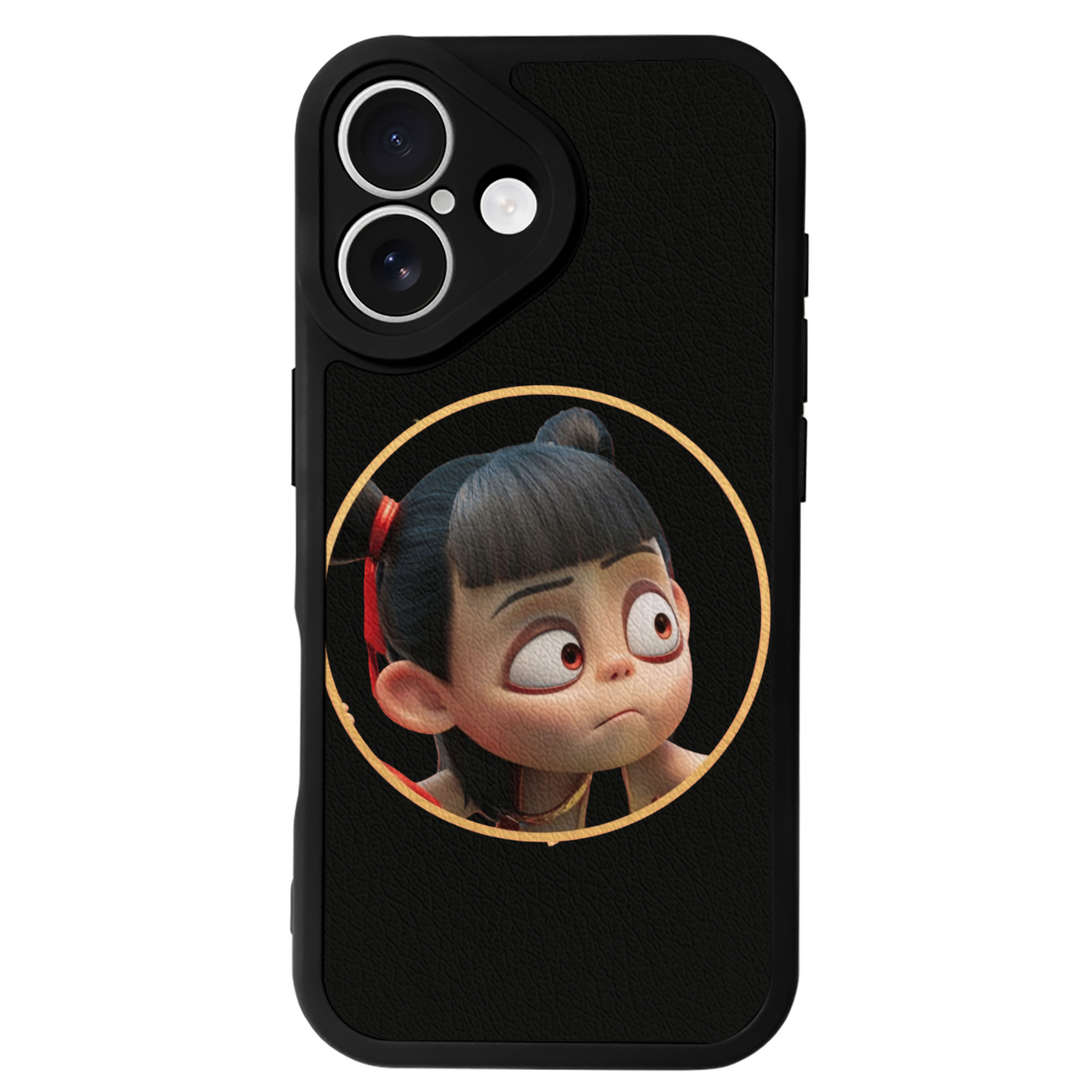 （画像用） Ne Zha 2 ナタ 魔童の大暴れ 【iPhone 16シリーズ対応】シリコンスマホケース（レザー調） 材質：シリコン